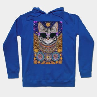 Cosmos Cat Wearing Sunglasses- Syzygy! Hoodie